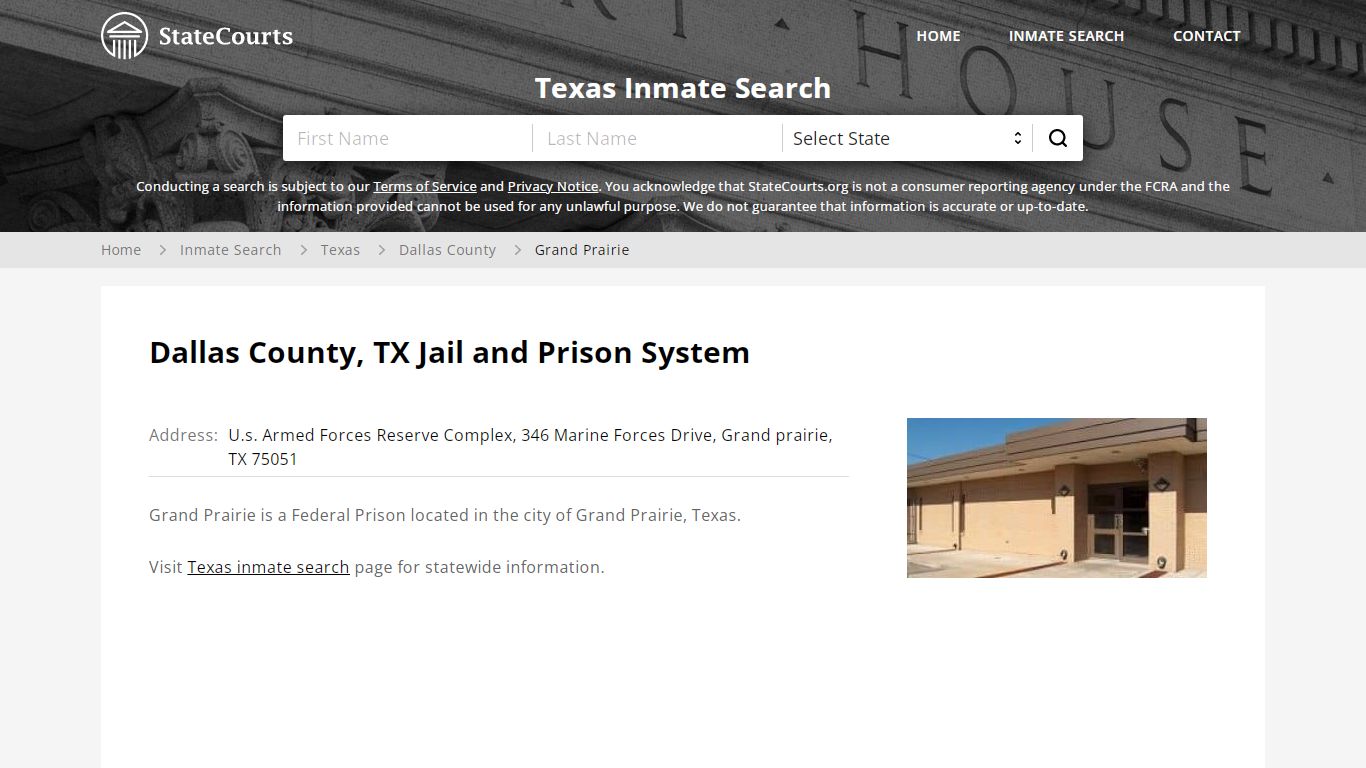 Grand Prairie Inmate Records Search, Texas - StateCourts